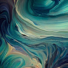 abstract texture of swirling green and blue