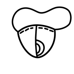protective mask line icon