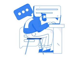 Business People Flat Vector Concept Operation Hand Drawn Illustration
