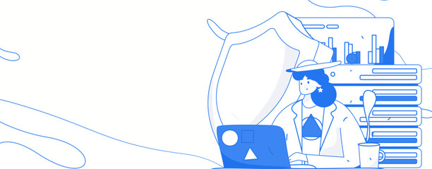 Business People Flat Vector Concept Operation Hand Drawn Illustration
