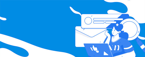 Business People Flat Vector Concept Operation Hand Drawn Illustration
