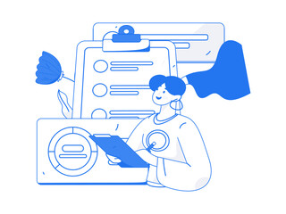 Business People Flat Vector Concept Operation Hand Drawn Illustration
