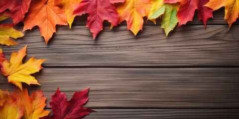 Naklejka na ściany i meble colorful autumn concept background, generative AI