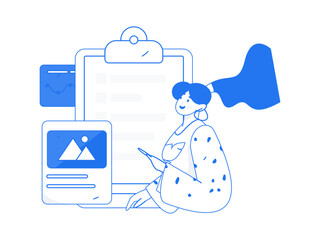 Business People Flat Vector Concept Operation Hand Drawn Illustration

