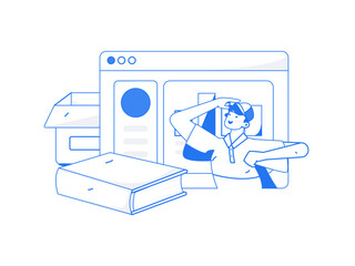 Business People Flat Vector Concept Operation Hand Drawn Illustration
