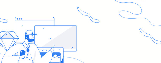 Business People Flat Vector Concept Operation Hand Drawn Illustration
