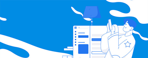 Business People Flat Vector Concept Operation Hand Drawn Illustration
