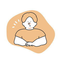 体調不良に悩む男性　イラスト