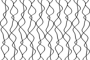 Vertical of spline pattern. Design curve line black on white background. Design print for illustration, texture, textile, wallpaper, background. Set 9