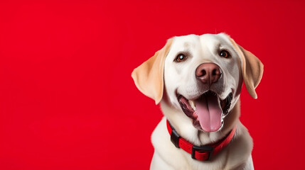 Radiant Labrador with joyful smile. Ideal for web, ads, and projects needing energetic pet photos