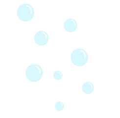 bubbles on blue