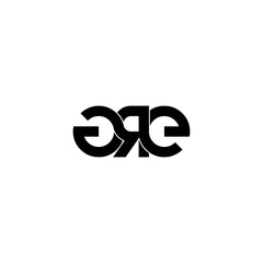 gre initial letter monogram logo design