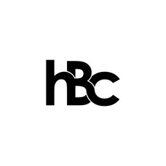 hbc lettering initial monogram logo design