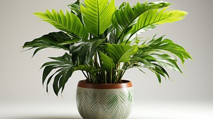 Tropical Haven: Areca Palm in a Tranquil Vase, generative ai