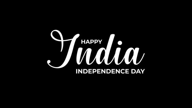 Independence day celebration animation of india. Great for greeting card celebrating India independence day. Happy India Independence day. 4k Animated footage.