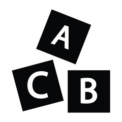 Fototapeta premium Abc, blocks, abc box icon