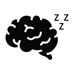 Brain, tired, sleepy icon