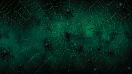 Fototapeta premium Spider Web A spooky and crawly background for your Halloween designs AI Generative