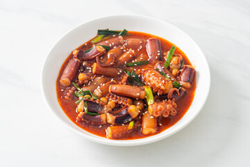 Stir-fried squid or octopus with Korean spicy sauce
