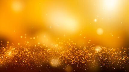 Abstract golden bokeh lights with vintage and shiny texture best for effects luxurious background AI Generative