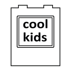 Cool kids, school kids, school students icon