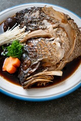 Boiled Fish Head with Soy Sauce