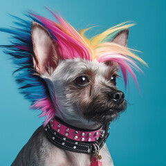 portrait of a punk dog