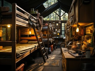 Bunk Bed in Youth Hostel Room