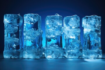 Series of Ice Blocks Melting