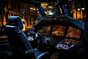 Flight Simulator Cockpit with Realistic Controls