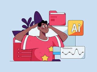 Business People Flat Vector Concept Operation Hand Drawn Illustration
