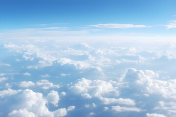aerial view blue sky with clouds, AI generate
