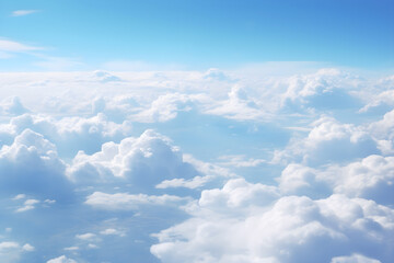 Fototapeta na wymiar aerial view blue sky with clouds, AI generate