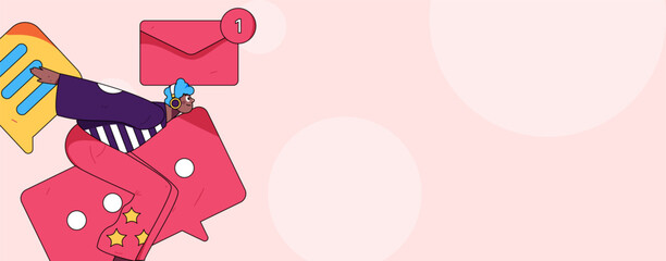 Business People Flat Vector Concept Operation Hand Drawn Illustration
