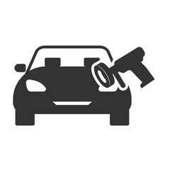 Vector illustration of car polish icon in dark color and transparent background(PNG).