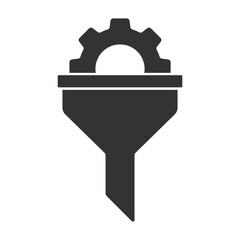 Vector illustration of filters management icon in dark color and transparent background(PNG).