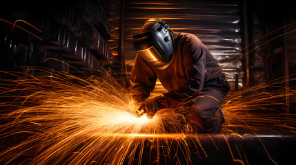 Fototapeta premium welder at work