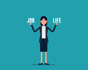 Young person with balance job and life. Choosing right lifestyle