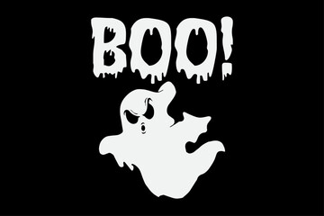 Boo Funny Halloween T-Shirt Design
