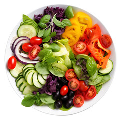 salad with cucumber and tomatoes