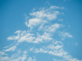 cloudy blue sky in sunny day