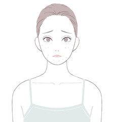 マスクニキビに悩む女性