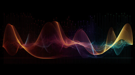 Collision of  forces with orange and blue yellow lights with black background.
