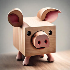 piggy bank with books