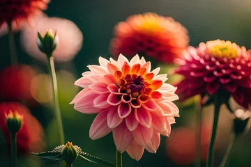 Foto op Plexiglas red dahlia flower © Zabi 