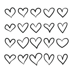 Vector hand drawn doodle heart icon
