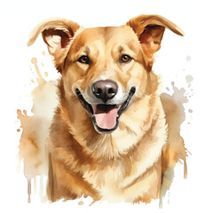 Colorful Pet Painting Featuring a White Backdrop