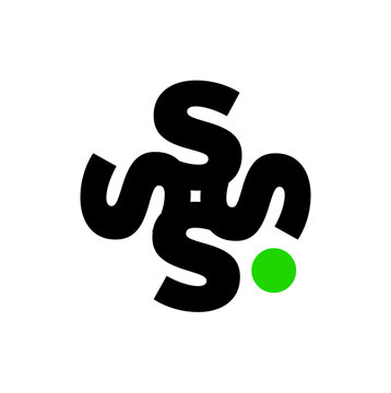 S company monogram. S initial letter icon.