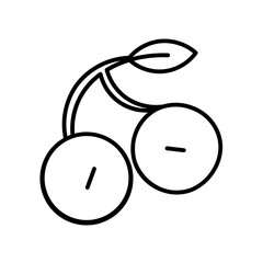 cherries line icon