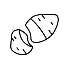 sweet potato line icon